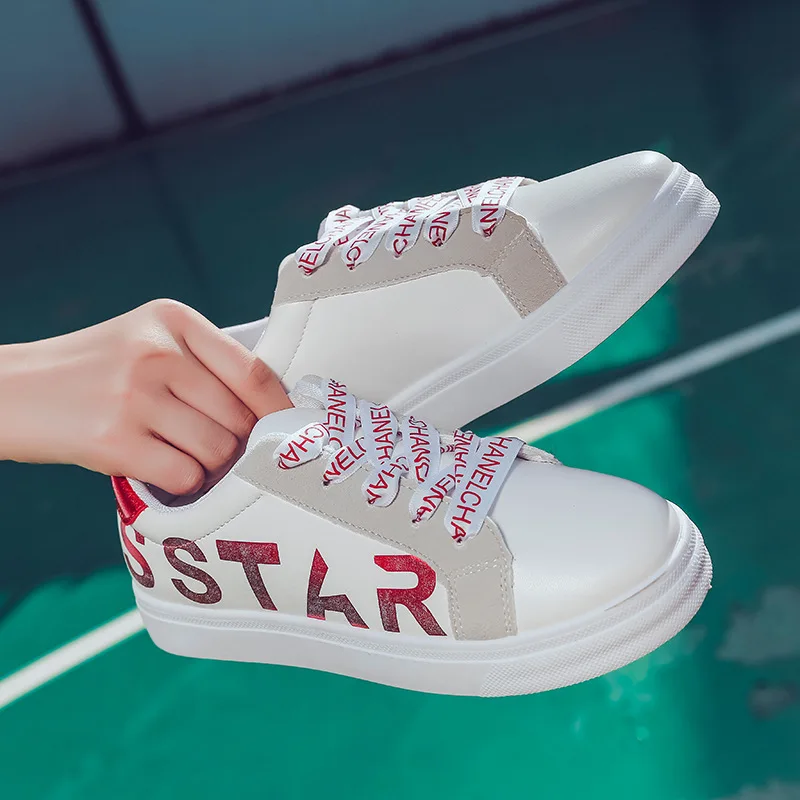 

New Women Casual Shoes Women Flats Shoes Fashion Breathable Vulcanization Lace-Up Women Sneakers zapatillas mujer sneakers women