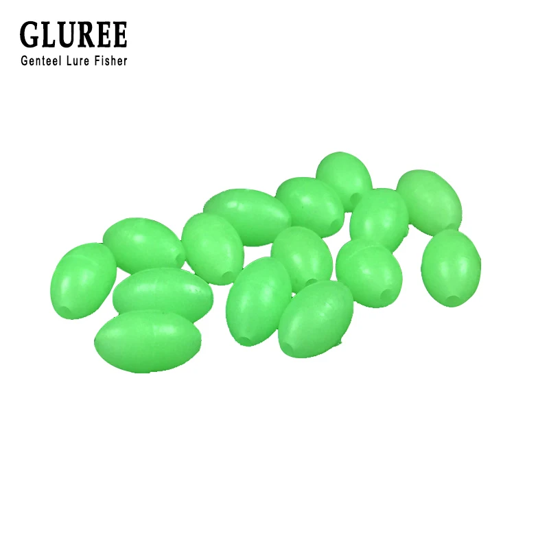 GLUREE 100 шт/партия 5*8 мм космические бобы светящиеся Бусины овальные жесткие