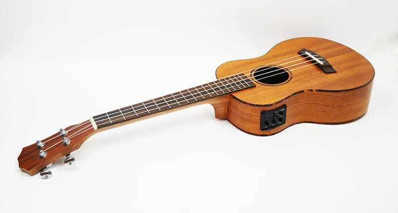 

26 Inch Ukulele Small Guitar Four Stringed Instrument Peach Blossom Heart Veneer Eq Electric Box Version