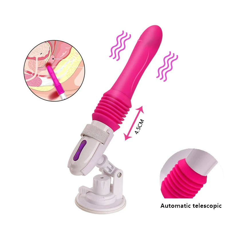 Automatic Telescopic G spot Stimulate font b Dildo b font Vibrator Sex Toys For Woman Clitoris