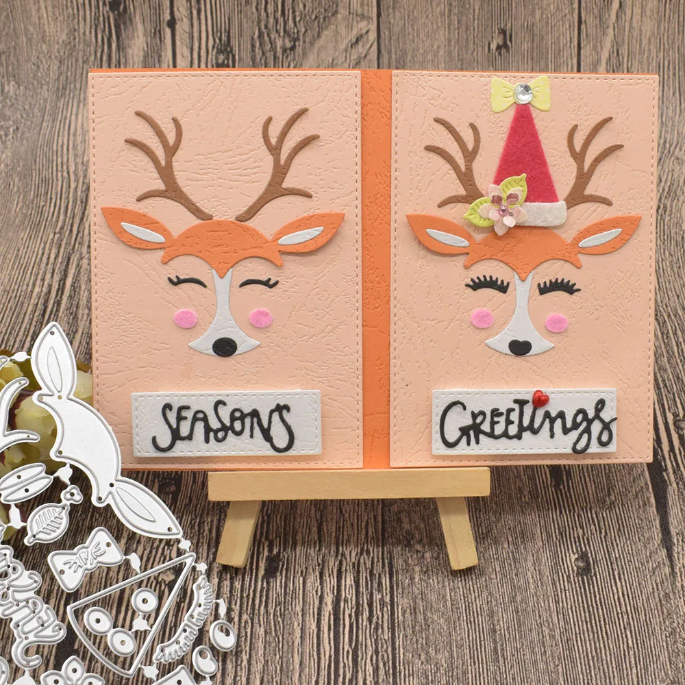 

Cute Deer Animal Metal Cutting Dies For Scrapbooking Paper Greetings Card Album Decoration Embossing Template Craft Dies