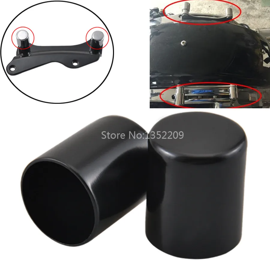 

2 x Black Docking Hardware Point Covers Kit Fit For Harley Touring Road King Softail