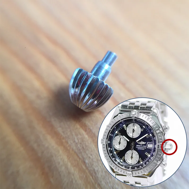 

steel waterproof pumpkin crown for Breitling Chronomat A13352/A147B45PA 38mm automatic blackbird watch parts tools