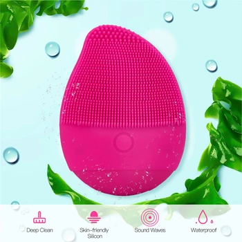 

Electric Massage Brush Face Cleaning Washing Machine Waterproof Soft Bristles Silicone Cleansing Tools Sonic Waves Cleaning