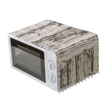 1 шт. 30x90 см микроволновая печь Пылезащитная Крышка для пыли текстура древесины узор Пылезащитная декоративная СВЧ-полотенце СВЧ крышка Защитная, крышка