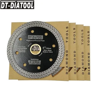 

DT-DIATOOL 5 pcs Diameter 105mm Dry or wet Hot-pressed sintered Diamond Cutting Disc With Mesh Turbo Rim Segment 4inch Saw Blade
