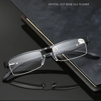 

Seemfly Reading Glasses Men Women Metal Half Frame Hyperopia Presbyopic Eyeglasses Reader Eyewear Oculos Gafas De Sol