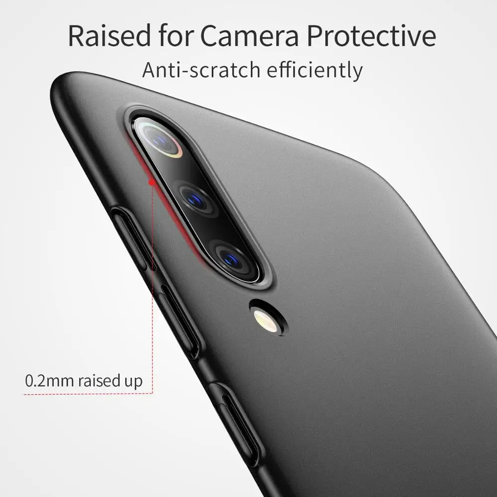 MSVII Phone Cases for Xiaomi Mi 9 Case Matte Hard Case Cover for Mi 9 Ultra-thin Anti-fingerprint Anti-knock for Xiaomi 9 Coque