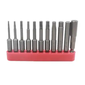 

11pcs ecurity Tamper Proof Magnetic Screwdriver Drill Bit Screw Driver Bits Hex Torx Flat Head Bits Hand Tools