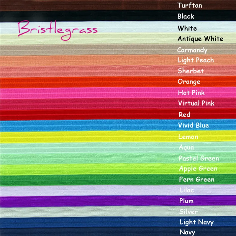 BRISTLEGRASS Combo 5/8 &quot15 мм однотонная блестящая повязка из спандекса для волос платье с