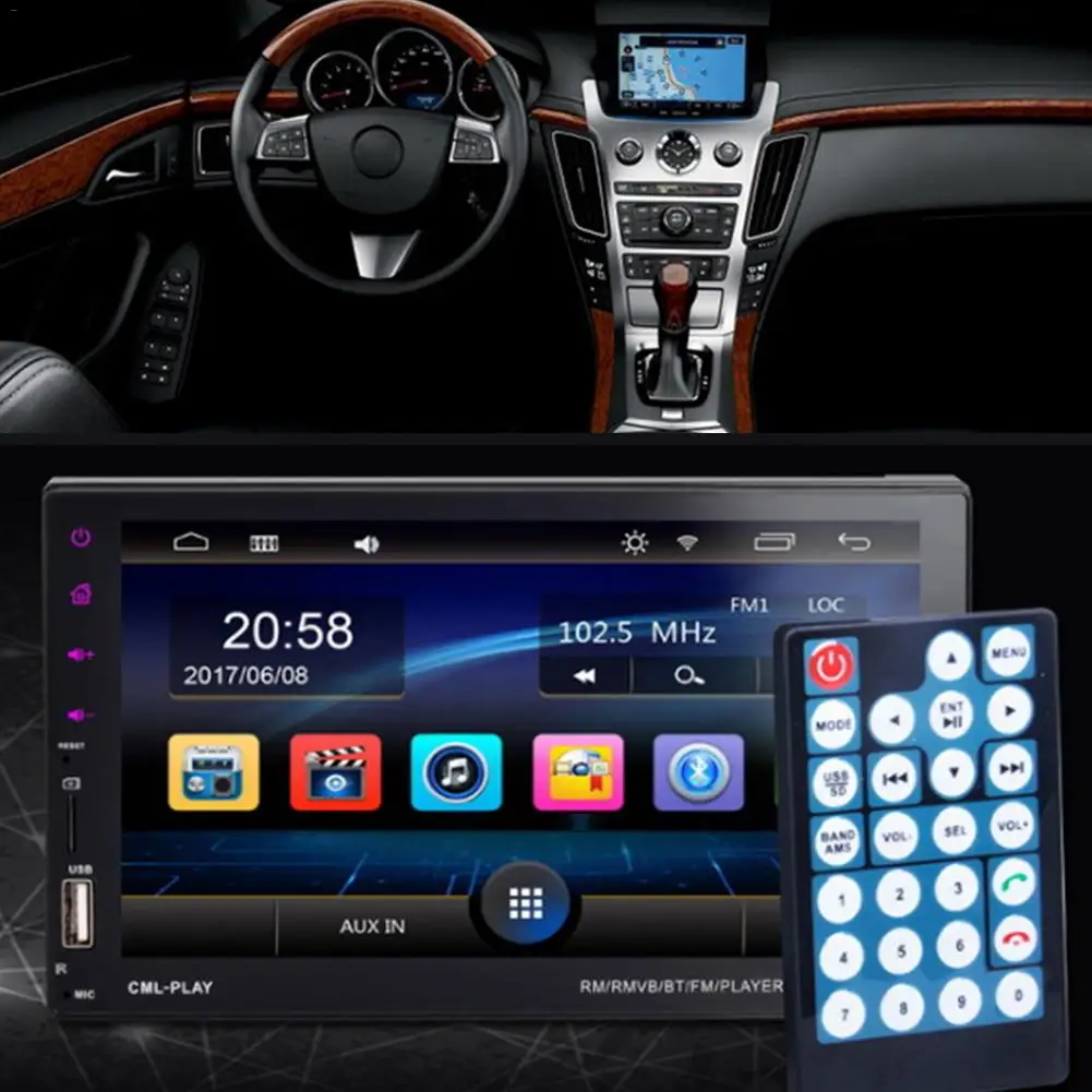 

Car MP5 Player HD 7 Inch Capacitive Screen MP5 Player Support Reversing Image Large Car MP5 Player Integrated Navigation Machine