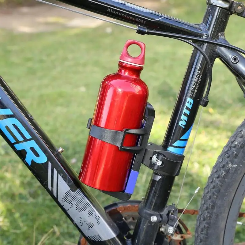 Black Bicycle Water Bottle Holder Adapter Kettle Frame Quick Release Switch LIN