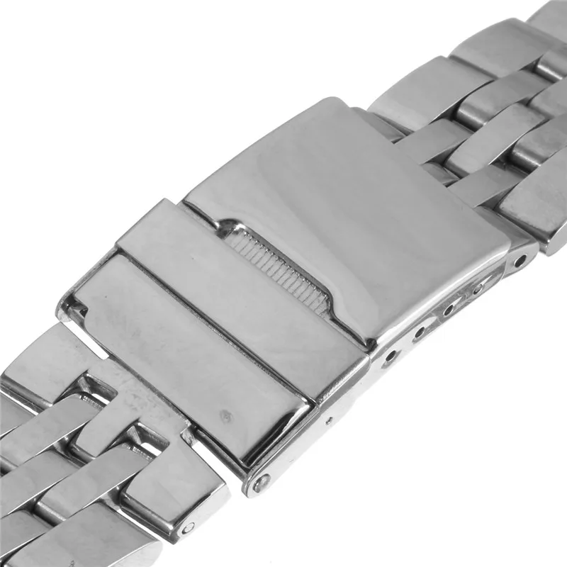 Классический Серебряный сменный ремешок для часов браслет ремень с магнитной застежкой Пряжка из нержавеющей стали для Breitling Watch