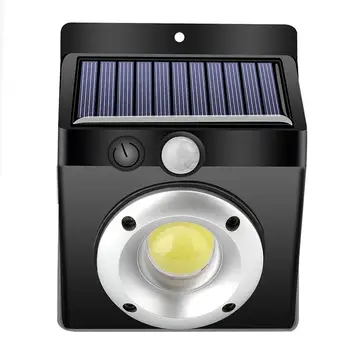 

ABS Solar Rechargeable COB Street Light Courtyard Street Lamp Waterproof High Power Human Body Induction Wall Lamp 800LM