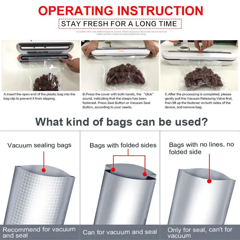 vacuum sealer bags which side up