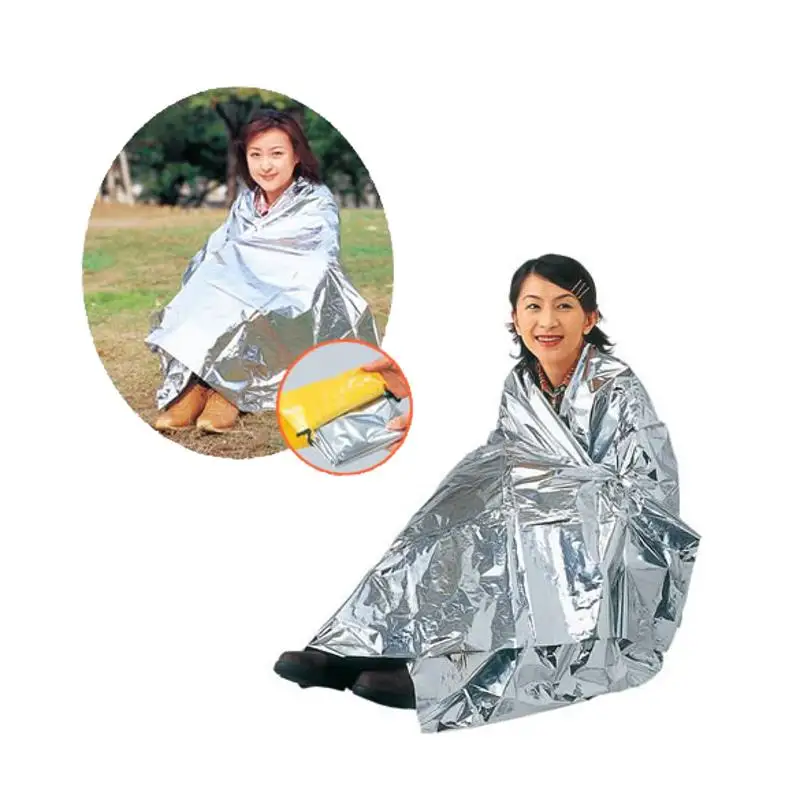 130x210cm Portable Mylar Waterproof Emergency Blanket Windproof Survival Rescue Thermal Blankets