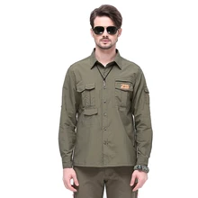 Мужские военные тактические рубашки с длинным рукавом для улицы, быстросохнущая дышащая футболка для кемпинга, тренировок, альпинизма, спорта, модные рубашки