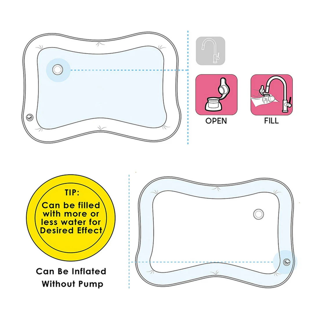 2019 Summer Creative Dual Use Baby Toys Inflatable Baby Pad Water Cushion Mat Patted Play Cushion For Infant - L 2019 Summer Creative Dual Use Baby Toys Inflatable Baby Pad Water Cushion Mat Patted Play Cushion For Infant - L