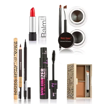 

7pcs/bag Make up Set Gel Eyeliner Eyebrow Pencil Lipstick Eyebrow Powder Mascara Daily Use Cosmetics Makeup Kit Gift FOR women