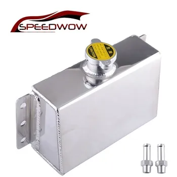 

SPEEDWOW 1.6L Universal Coolant Expansion Fill Tank Overflow Reservoir Aluminum Fuel Tank For Civic 240SX WRX