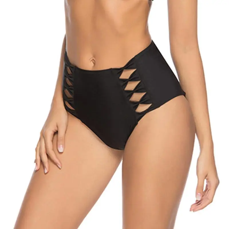 

Women Summer Sexy Beach Sports Bottom Bikini Hollow Swimming Swim Wear Suit Shorts Bathers Swimsuit For Girl High Waist Swimwear
