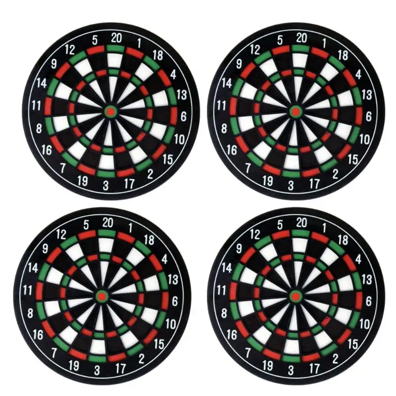 

4pcs/set Kitchen Utensils Dart board Styled Coaster Mini Dart Board Cup Coa