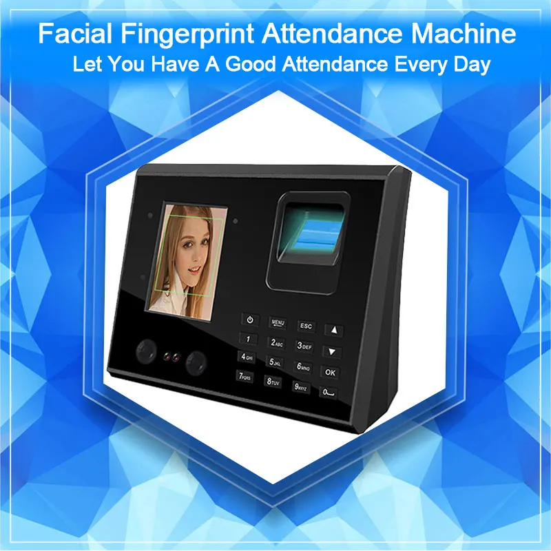 

OULET Biometric Face Fingerprint Attendance System Reader TCP/IP USB Access Control Time Clock Recorder Office Employees Device