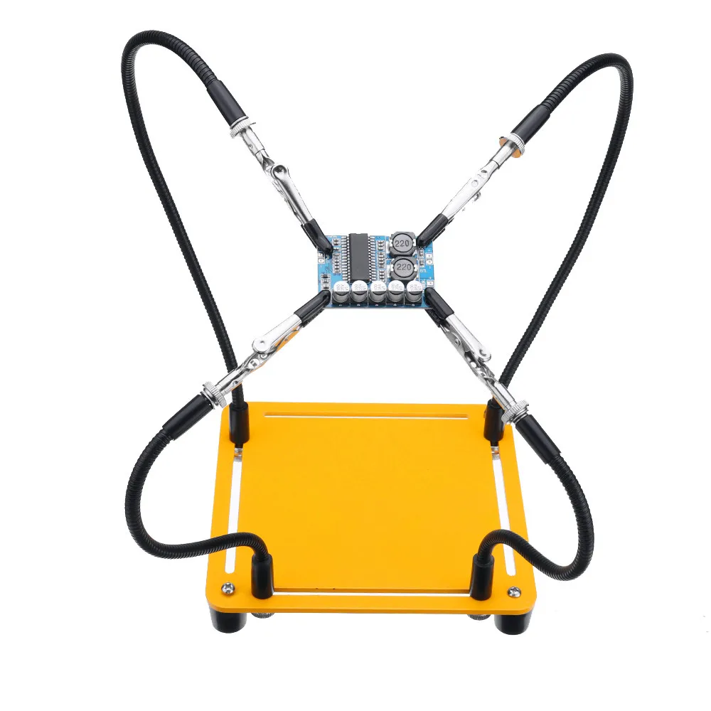 

Universal PCB Fixture Soldering Helping Hand Soldering Station 4Pcs Flexible Arms Third Hand Tool Mobile Phone Repair