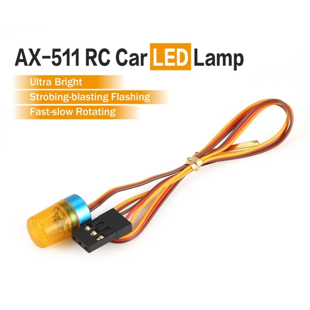 

AX-511 Circular Ultra Bright LED Light Strobing-blasting Flashing Fast-slow Rotating Mode RC Police Firefighting Ambulance Car