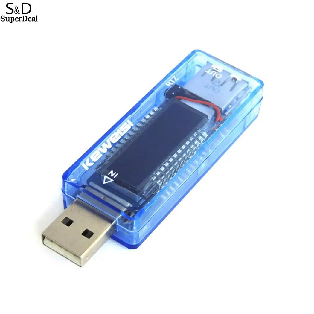 

Current Display 99999mAh 9V 3A Digital Only Voltage LCD USB Mini Charger Blue Normal 99 Hour Tester Power