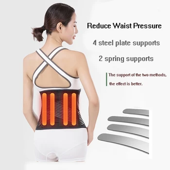 Orthopedic Medical Steel Plate Back Brace Support Belt Corset for the Back Posture Corrector Tourmaline Self Heating Belts H01
