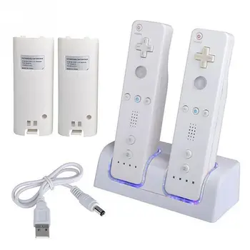 

for Wii Remote charger Controller Dual Charging Dock Battery Pack battery gamepad charger LED light Chargers