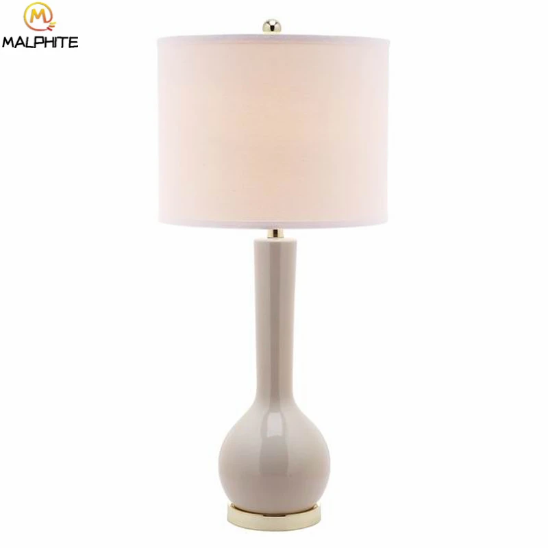 

Modern Chinese Ceramic Table Lamps For Bedroom Bedside Luminaire Long Neck Table Lamps For Living Room Home Decor Lighting