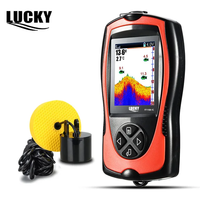 

100% Original Portable Fish Finder Depth Sonar Fish finder for fishing russian language Wired Fishfinder for ice Fishing