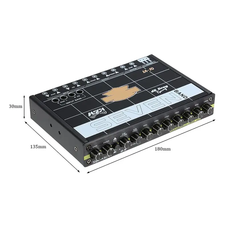  Auto Audio Geändert Graphic Equalizer Eq 7S Auto Audio Stereo Tuner W/35 Mm Aux-In & knopf Auto Zub