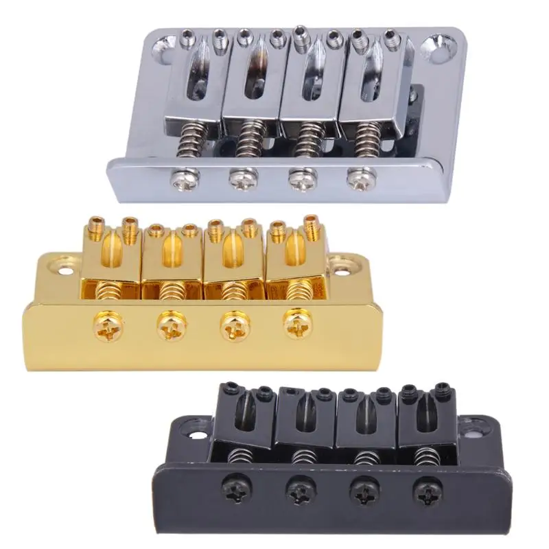 

Chrome 4 String Vintage Bass Bridge for Electric Bass Guitar Ukulele
