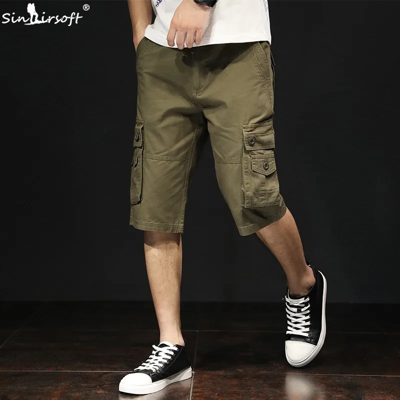 Новые короткие мужские шорты Лето по колено шорты хлопок Повседневное свободные удобные уличные брюки для мужчин
