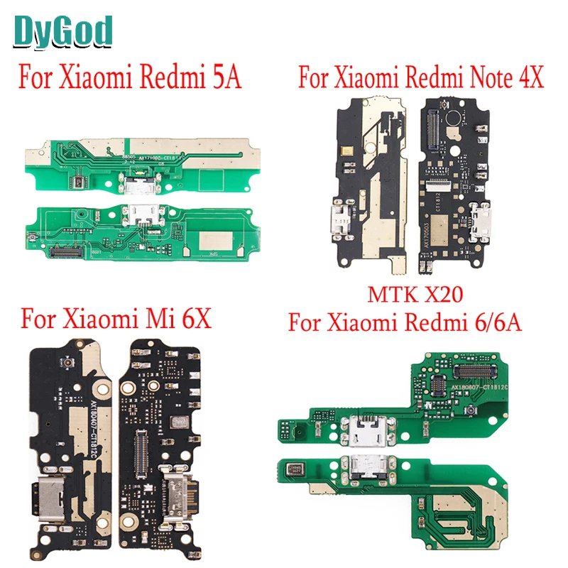 Плата с USB портом для зарядки Xiaomi Mi 6X Redmi 5A гибкий кабель док разъем запасной