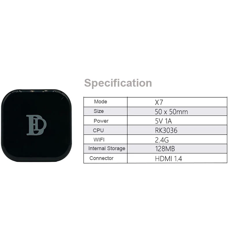 2019 1080p Tv Stick For Google Chromecast X7 Wifi Hdmi Dongle Rk3036 For DLNA/Miracast/Chrom/Netfliex/Youtube/Muti-screen