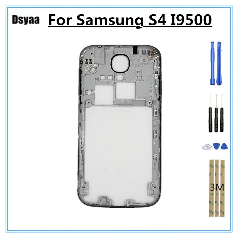 5 дюймов новая средняя рамка для Samsung Galaxy S4 I9500 панель Корпус чехол с кнопкой