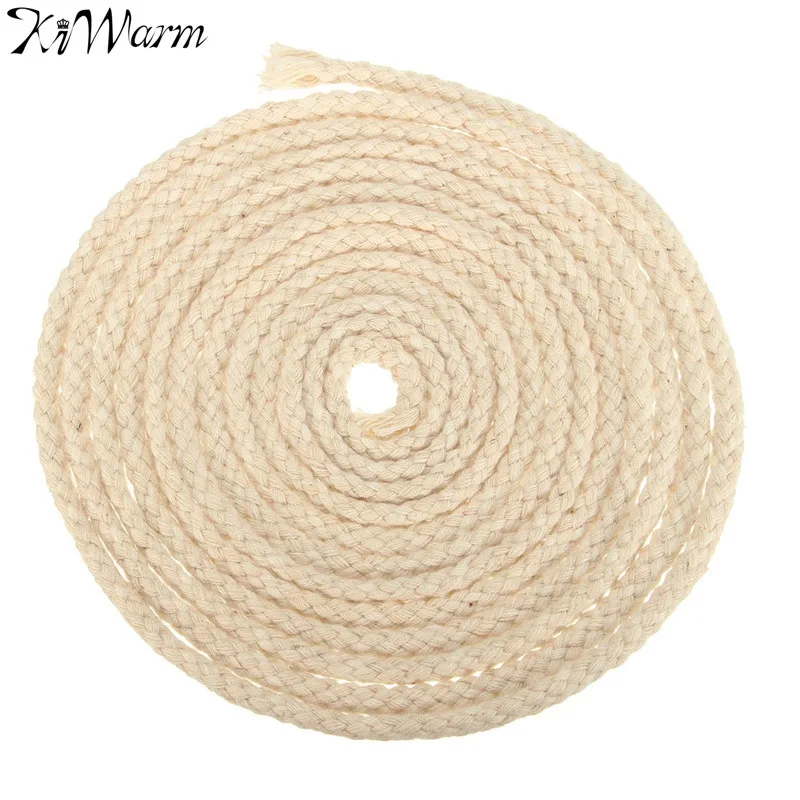 

KiWarm 3m/10 Feet Dia. 3mm Long Round Cotton Kerosene Oil Lamp Wick Burner Soft Cotton Oil Lamp Wick Core DIY Material Gifts
