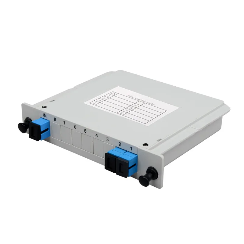 10 шт./лот волоконно оптический PLC сплиттер Кассетный Ящик Тип 1: 2 1x2 Волоконно SC FC UPC