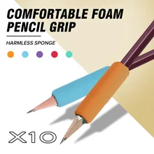 10 шт. ручка карандаш ручки рукописный почерк помощь для малышей детей студентов школьные канцелярские принадлежности ручка контроль мягкая пена ручка колпачок