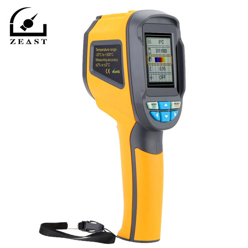 

HT-02D Handheld IR Thermal Imaging Camera Digital Display Infrared Image Thermal Imager -20 C~ + 300 C 2.4inch LCD Display