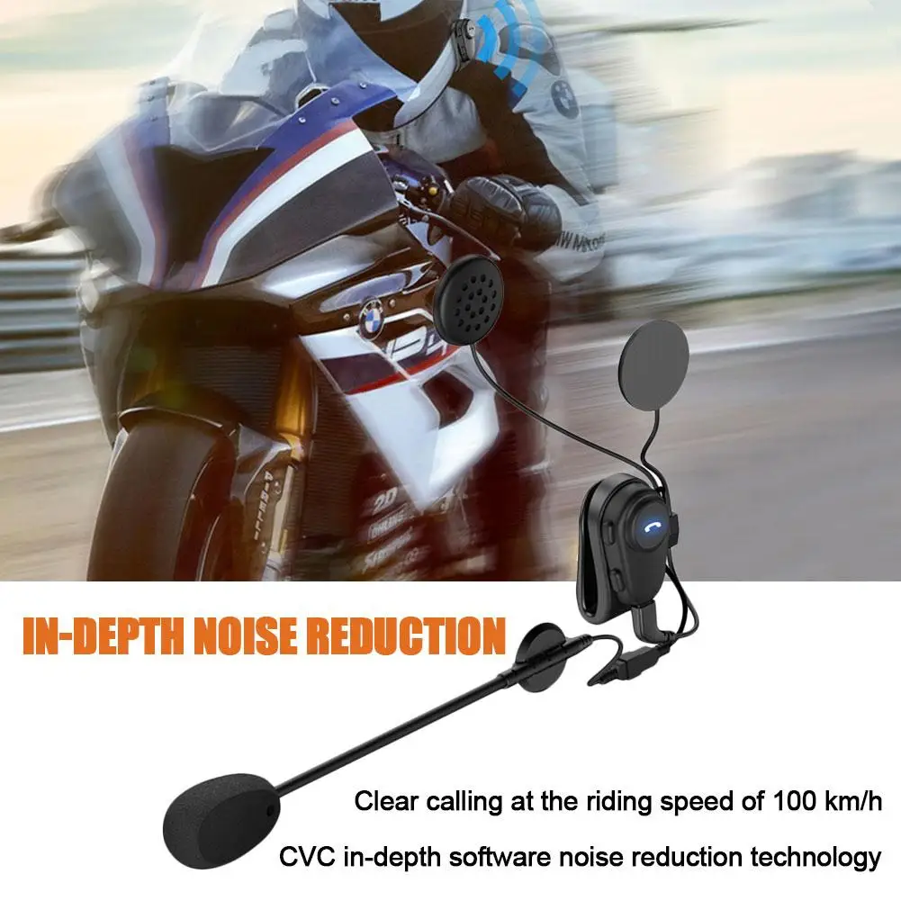 

Motorcycle Helmet Bluetooth Headset Wireless Motorcycle Intercom Headset for Motor Motorbike