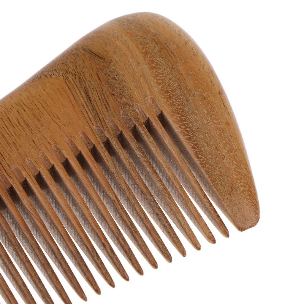

Wooden Comb for Beards, Head Hair, Mustaches Pocket Sized, Durable Anti-Static Sandal Wood Comb for Women Men