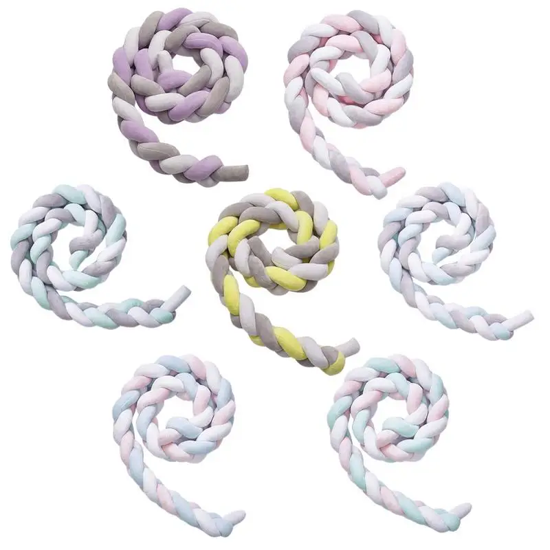 

Hand-made Twist Bed Children Pillow Room Decoration DIY Circumference Knot Stripe Knot Ball Pillow Crib Bumper Knotted Braided