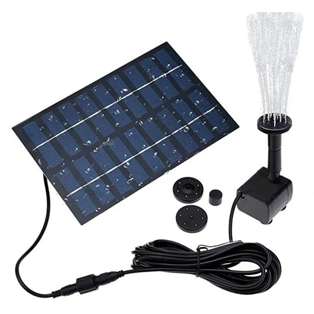 

9V 220L/H Solar Garden Fountain Solar Garden Fountains Waterfalls Solar Power Bird Bath Fountain Water Pump Floating Fountain