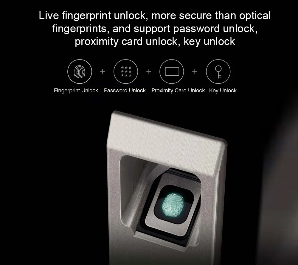 Aqara Smart Двери сенсорный замок ZigBee соединение для охранных анти-Глазок дизайн Поддержка IOS Android