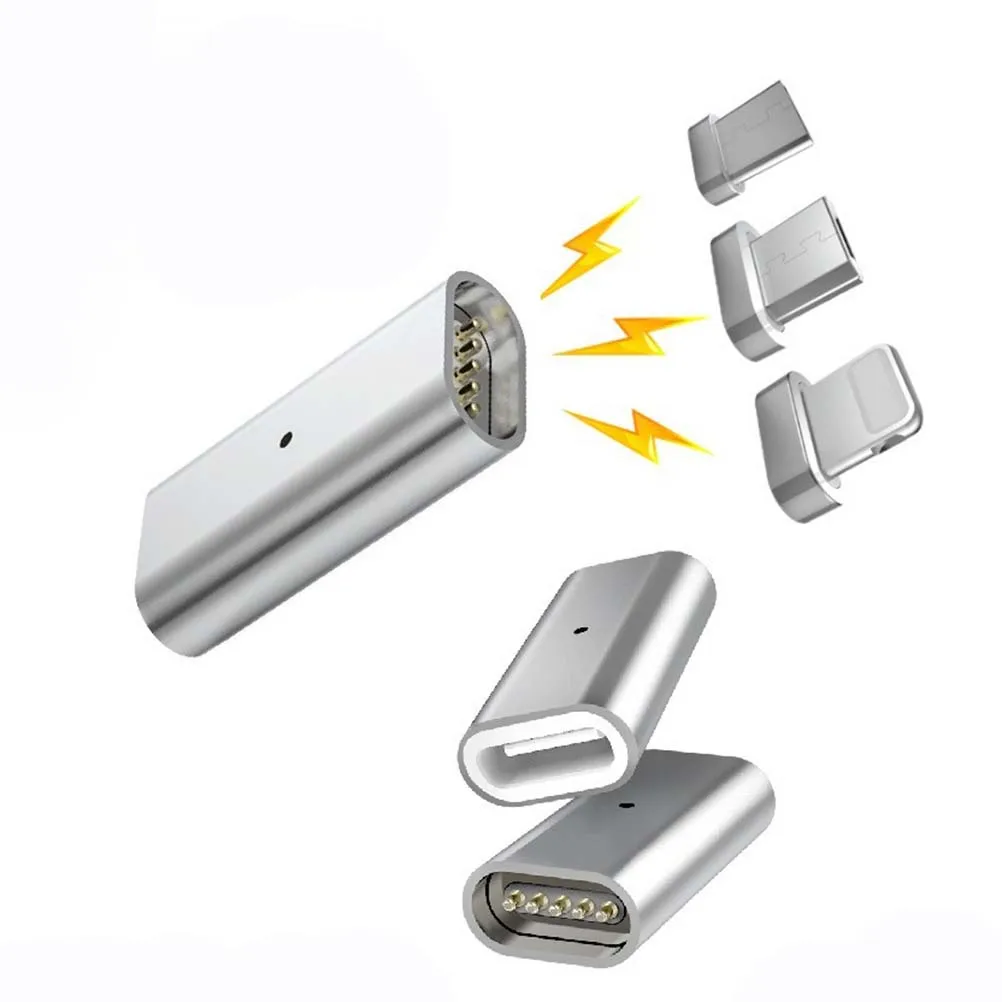 5 шт. USB Type C адаптер к для Android мобильного телефона (серебристый)|Магнитные